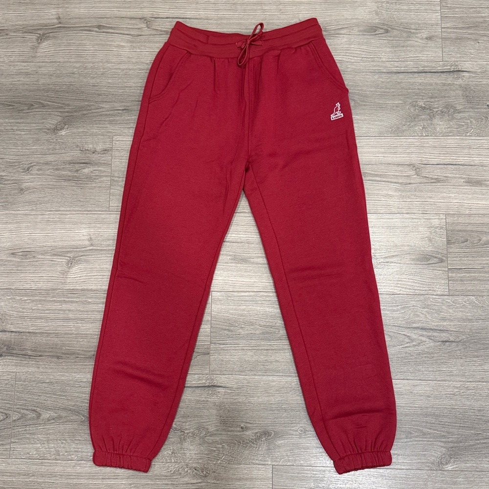 Kangol Burgundy Cuffed Sweats With Embroidered Logo Men’s Size Large
